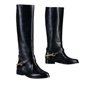 Ralph Lauren Black Vachetta Stirrup Riding Boots